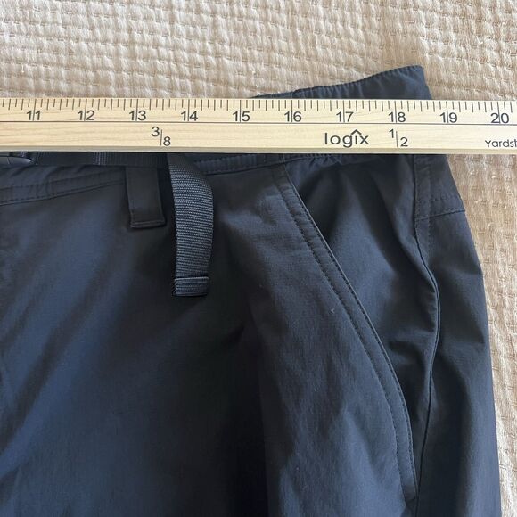 Marmot Pants Mens Sz 40 Hiking Outdoor  Black Belted Nylon Camping Zip Pockets - Picture 10 of 13
